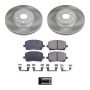 PowerStop SC2316 Semi-Coated Rotor and Low-Dust Ceramic Brake Pad Kit