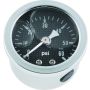 Bikers Choice 496455 0-60 PSI Oil Pressure Gauge Carbon Face Stainless Bezel Liquid Filled Universal Custom