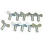 Moroso 71277 Quick Fastener - Butterfly Head - 5/16in x .450in - Steel - 10 Pack