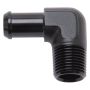 Edelbrock 8178 Hose End 90-Deg 1/2In NPT to 5/8In Barb Black Anodize
