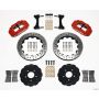 Wilwood 140-9284-DR Narrow Superlite 6R Front Hat Kit 13.06in Drilled Red Mitsubishi EVO VIII