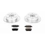PowerStop K3033 Z23 Daily Driver Carbon-Fiber Ceramic Brake Pad and Drilled & Slotted Rotor Kit