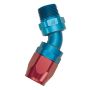 Russell Performance -8 AN Red/Blue 45 Degree Full Flow Swivel Pipe Thread Hose End (With 1/2in NPT)