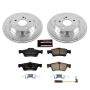 PowerStop K6569 Z23 Daily Driver Carbon-Fiber Ceramic Brake Pad and Drilled & Slotted Rotor Kit