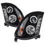 SPYDER 5011060 Projector Headlights - LED Halo - DRL - Black
