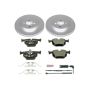 PowerStop ESK5729 Genuine Geomet Coated Rotors, ECE-R90 Brake Pads + Hardware Kit