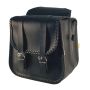 Willie & Max 58230-20 Universal Braided Straight Saddlebags (10.5 in L x 11.5 in W x 4 in H) - Black
