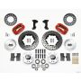 Wilwood 140-11017-DR Forged Dynalite Front Kit 11.00in Drill-Red 74-80 Pinto/Mustang II Disc Spindle only