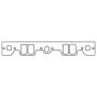 Cometic Gasket C5416-059 Cometic Chevy Gen1 Small Block V8 .059in CFM-20 Intake Manifold Gskt Set-Brodix IK 180/RR 180 Heads