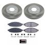 PowerStop SC3009 Semi-Coated Rotor and Low-Dust Ceramic Brake Pad Kit