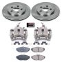 PowerStop KCOE1361A OE Stock Replacement Low-Dust Ceramic Brake Pad, Rotor and Caliper Kit