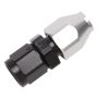 Russell Performance Black/Silver -8 AN Male 37 Degree to 1/2in Aluminum Tube
