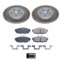 PowerStop SC4749 Semi-Coated Rotor and Low-Dust Ceramic Brake Pad Kit