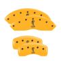 MGP 4 Caliper Covers Engraved Front & Rear Tiffany Snake Yellow Finish Black Char 2004 Ford Mustang