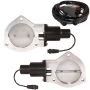 QTP QTEC80 4in Bolt-On QTEC Dual Electric Cutout Valves - Pair