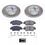 PowerStop SC6317 Semi-Coated Rotor and Low-Dust Ceramic Brake Pad Kit