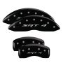 MGP 12192SSR4BK 4 Caliper Covers Engraved Front & Rear SRT4 Black finish silver ch