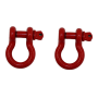 Fishbone Offroad FB21038 Red 3/4 in. D-Ring Set FB21038