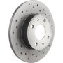 Brembo KTX0087 Brembo ceramic brake pad and Xtra solid drilled brake disc kit