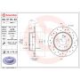 Brembo 08.5178.3X Premium UV Coated Rear Xtra Cross Drilled Brake Rotor