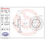 Brembo 08.7165.1X Premium UV Coated Rear Xtra Cross Drilled Brake Rotor