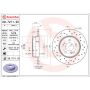 Brembo 08.7211.2X Premium UV Coated Rear Xtra Cross Drilled Brake Rotor