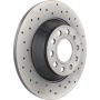 Brembo 08.8843.2X Premium UV Coated Rear Xtra Cross Drilled Brake Rotor