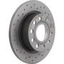 Brembo 08.9502.1X Premium UV Coated Rear Xtra Cross Drilled Brake Rotor