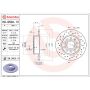 Brembo 08.9502.1X Premium UV Coated Rear Xtra Cross Drilled Brake Rotor
