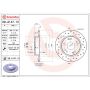 Brembo 08.A147.1X Premium UV Coated Rear Xtra Cross Drilled Brake Rotor