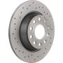 Brembo 08.A202.1X Premium UV Coated Rear Xtra Cross Drilled Brake Rotor