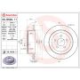 Brembo 08.B529.11 Brembo UV Coated Solid Brake Rotor