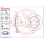 Brembo 08.D220.11 Brembo UV Coated Solid Brake Rotor