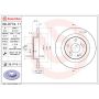 Brembo 08.D713.11 Brembo UV Coated Solid Brake Rotor