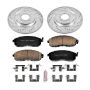 PowerStop K6094 Z23 Daily Driver Carbon-Fiber Ceramic Brake Pad and Drilled & Slotted Rotor Kit