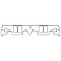 Cometic Gasket C5427-059 Cometic Chevrolet Gen-1 Small Block V8 .059in CFM Intake Manifold Gasket Set - Brodix WP262 Head