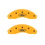 MGP 10199FFRDYL Front set 2 Caliper Covers Engraved Front Oval logo/Ford Yellow finish black ch