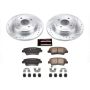 PowerStop K6507 Z23 Daily Driver Carbon-Fiber Ceramic Brake Pad and Drilled & Slotted Rotor Kit
