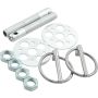ALLSTAR PERFORMANCE ALL18472 LW Alum Hood Pin Kit 3/8in Silver