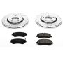 PowerStop K5244 Z23 Daily Driver Carbon-Fiber Ceramic Brake Pad and Drilled & Slotted Rotor Kit
