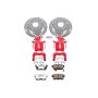 PowerStop KC1244-26 Z26 Street Performance Ceramic Brake Pad, Drilled Slotted Rotor, and Caliper Kit