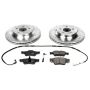 PowerStop K2998 Z23 Daily Driver Carbon-Fiber Ceramic Brake Pad and Drilled & Slotted Rotor Kit