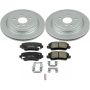 PowerStop CRK6991 Genuine Geomet Coated Rotor and Low-Dust Ceramic Brake Pad Kit
