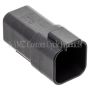 NAMZ DR-6B Deutsch DT Series 6-Wire Receptacle & Wedgelock - Black (Repl. HD 72106-94BK)