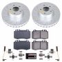 PowerStop CRK7771 Genuine Geomet Coated Rotor and Carbon-Fiber Ceramic Brake Pad Kit