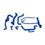 Mishimoto MMHOSE-GLF-95BL 95-98 Volkswagen Golf VR6 Blue Silicone Hose Kit