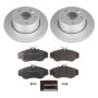 PowerStop ESK5106 Genuine Geomet Coated Rotors, ECE-R90 Brake Pads + Hardware Kit