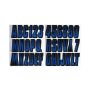 Hardline BLBKG300 Boat Lettering Registration Kit 3 in. - 300 Blue/Black