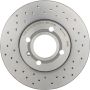 Brembo 09.5166.1X Premium UV Coated Xtra Cross Drilled Brake Rotor