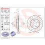 Brembo 09.5457.3X Premium UV Coated Xtra Cross Drilled Brake Rotor